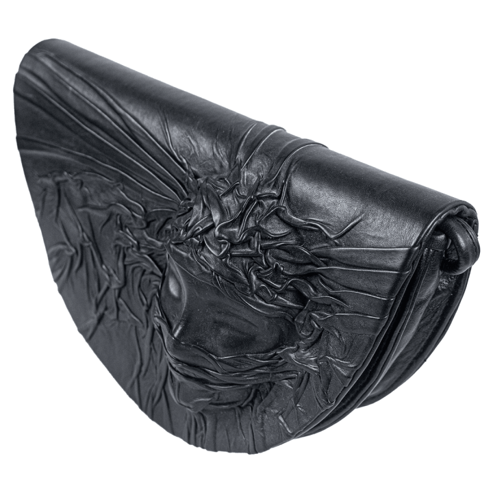 Handcrafted Leather Bag with face detail