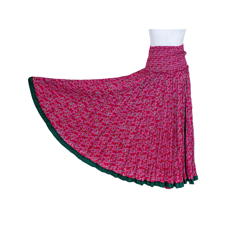 Crinkled Skirt Block print