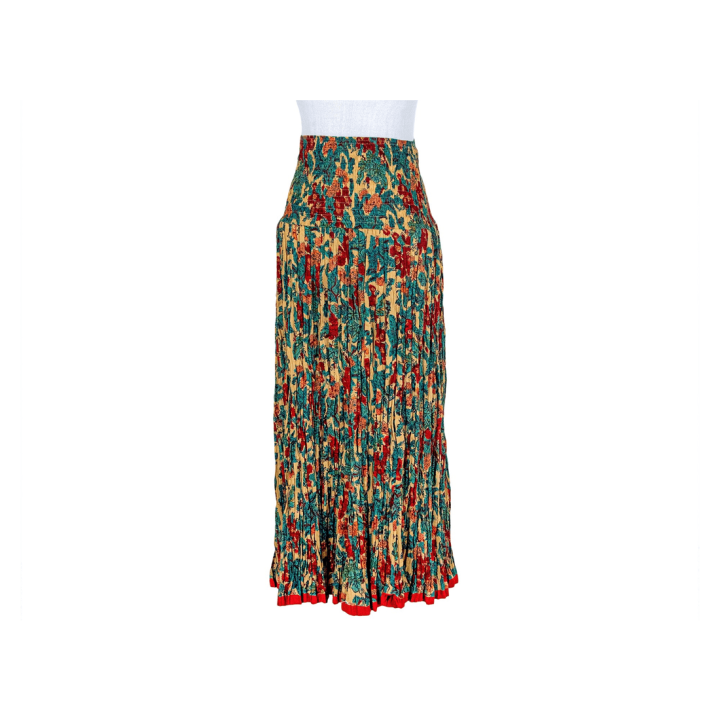 Crinkled Skirt Block print