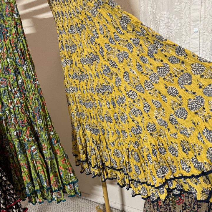 Ethereal Flow Crinkle Skirt Double Frill