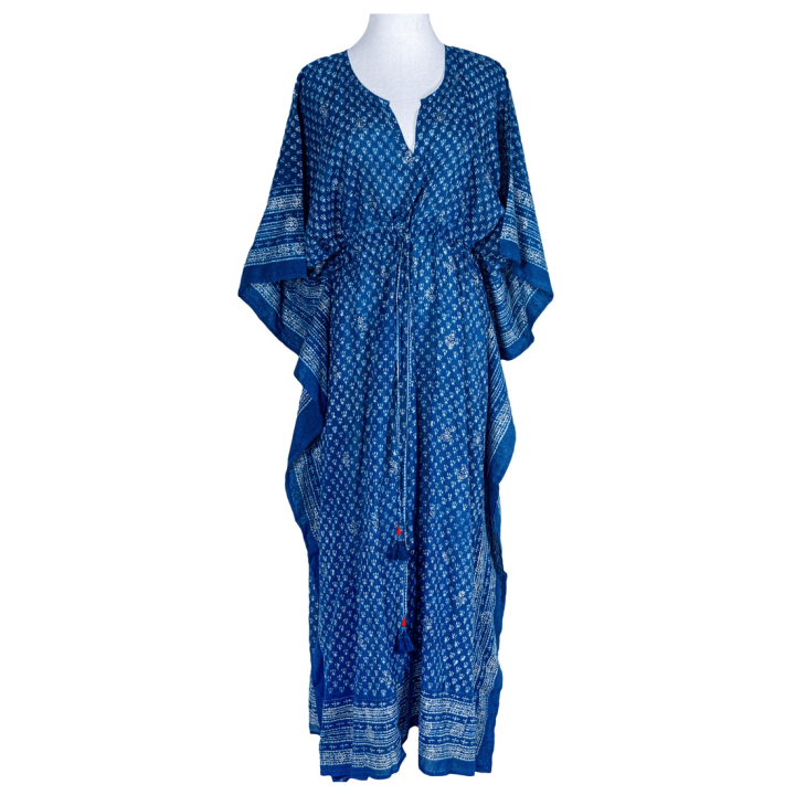 Full-length Kaftan with Silver Khari work