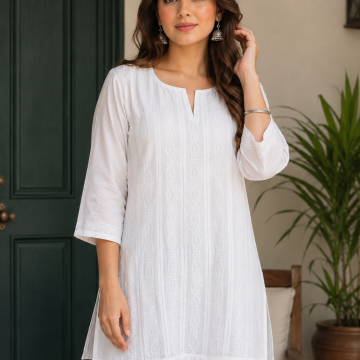 Double Pleated Tunic Top
