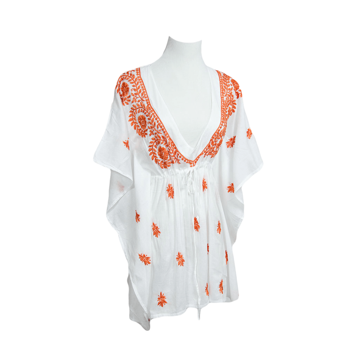 Embroidered Kaftan Top