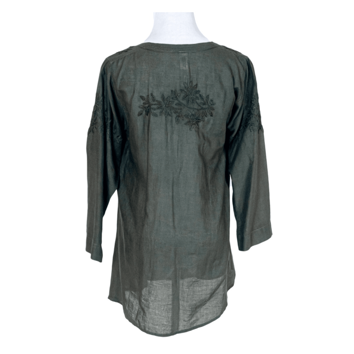 U Neckline Top Green