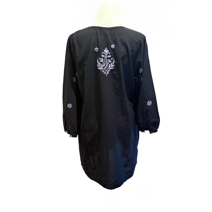 Embroidered Cotton Tunic Top