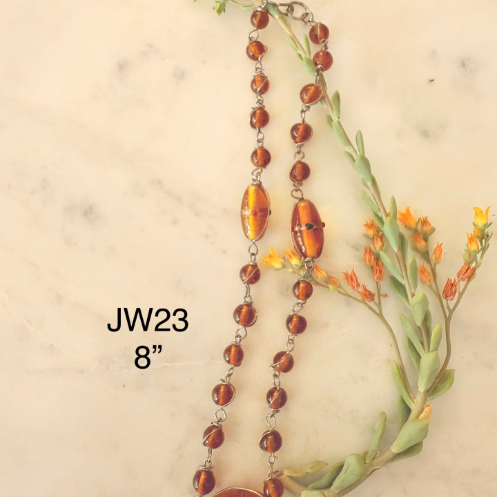 Colorful Handmade Glass Beaded Necklace