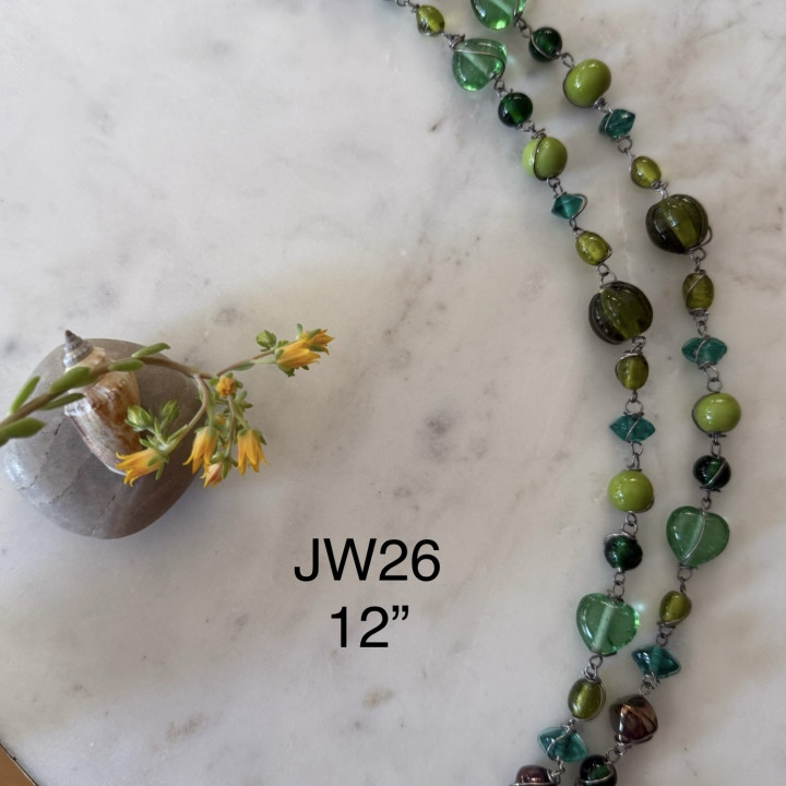 Colorful Handmade Glass Beaded Necklace