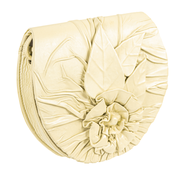 Handcrafted Leather Bag with flower