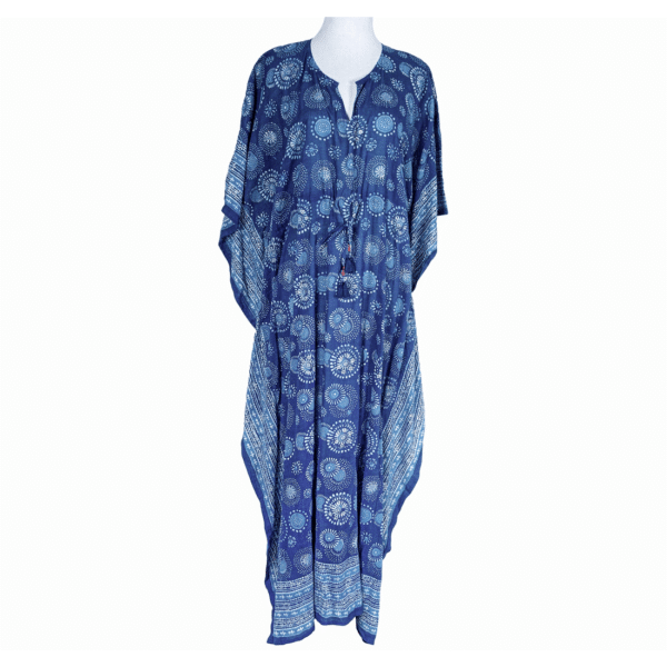 Indigo Silver Khari Kaftan