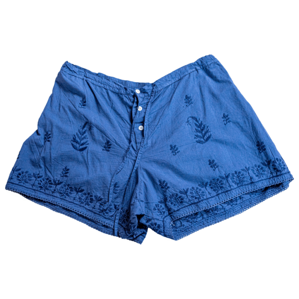 Embroidered Shorts Denim