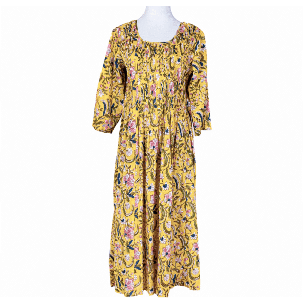 Chinar pleated Ankle length Dress
